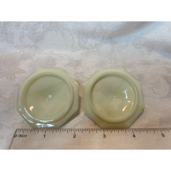 Lids Akro Agate Uranium Glass 2.5”  Childs Dishes Covers - Picture 2 of 3